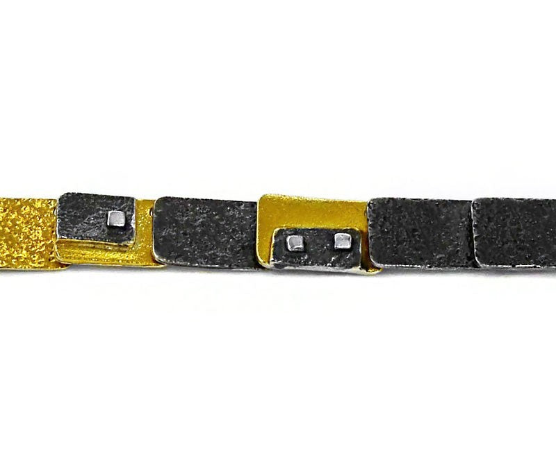 Collier Silber Oxidierte vergoldet