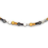 Collier Silber Oxidierte vergoldet
