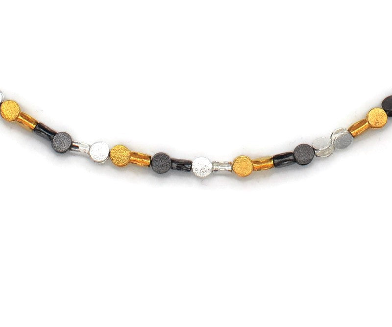 Collier Silber Oxidierte vergoldet
