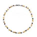 Collier Silber Oxidierte vergoldet
