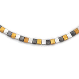 Collier Silber Oxidierte vergoldet