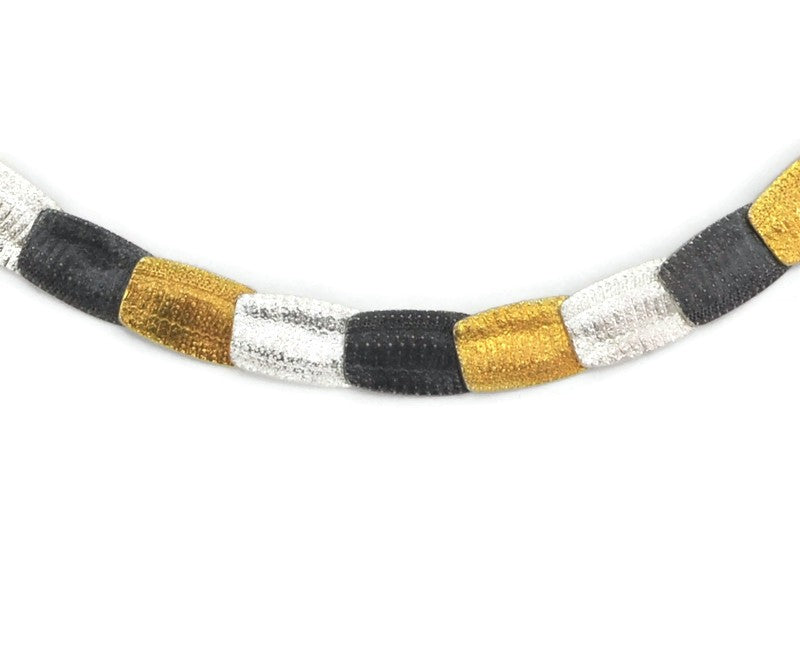 Collier Silber Oxidierte vergoldet