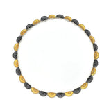 Collier Silber Oxidierte vergoldet