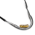 Gold überzogener silberner Collier mit Diamanten