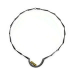 Gold überzogener silberner Collier mit Diamanten