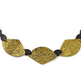 Collier Silber Oxidierte vergoldet