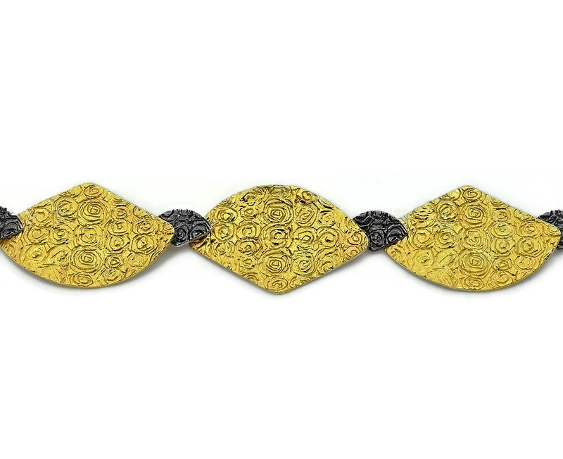 Collier Silber Oxidierte vergoldet