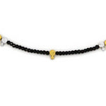 Vergoldetes Silbercollier mit Spinellsteinen