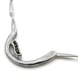 Silberne Halskette mit Diamant