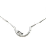Silberne Halskette mit Diamant