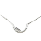 Silberne Halskette mit Diamant