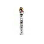 Ring aus Sterlingsilber mit Diamant und rosa Turmalin