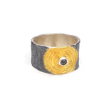 Silberring mit schwarzem Diamanten