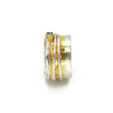 Vergoldeter Silberring mit Diamant