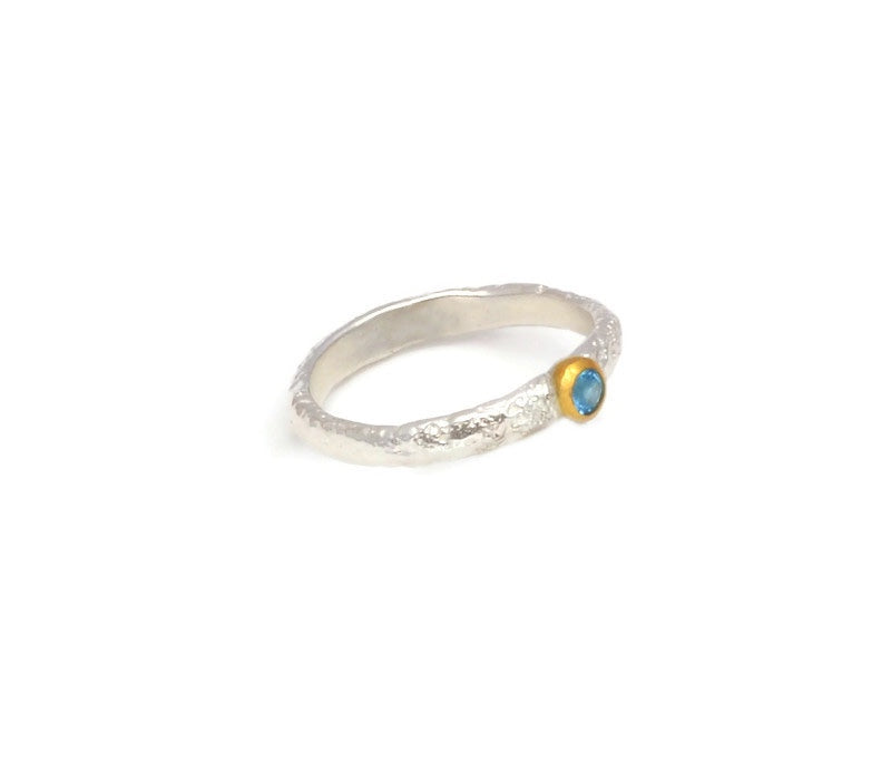 Sterling Silber Ring mit Schweizer Topas Stein