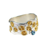 Sterling Silber Ring mit Schweizer Topas Steinen