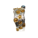 Sterling Silber Ring mit Schweizer Topas Steinen