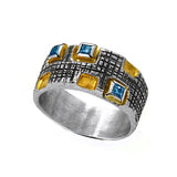 Sterling Silber Ring mit Schweizer Topas Stein