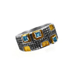 Sterling Silber Ring mit Schweizer Topas Stein