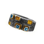 Sterling Silber Ring mit Schweizer Topas Stein