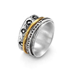 Ring aus oxidiertem Sterlingsilber und Gold