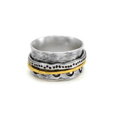 Ring aus oxidiertem Sterlingsilber und Gold