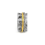 Ring aus oxidiertem Sterlingsilber und Gold