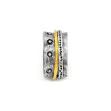 Ring aus oxidiertem Sterlingsilber und Gold