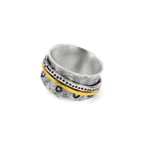 Ring aus oxidiertem Sterlingsilber und Gold