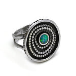 Oxidierter Silberring mit Opal
