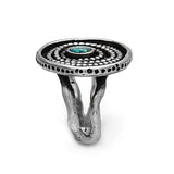 Oxidierter Silberring mit Opal