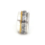Oxidierter Silberring mit Goldring