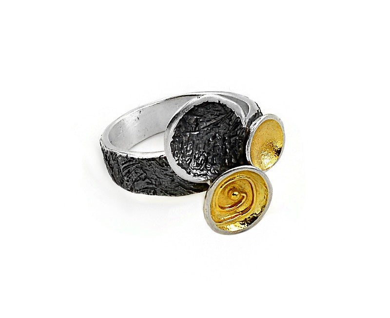 Ring aus oxidiertem Silber