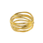 Ring aus vergoldetem Silber mit Geflecht