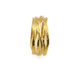Ring aus vergoldetem Silber mit Geflecht