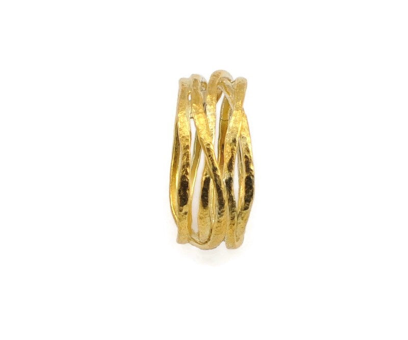Ring aus vergoldetem Silber mit Geflecht