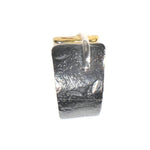 Vergoldeter Ring aus oxidiertem Silber