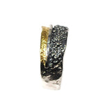 Ring aus vergoldetem, oxidiertem Silber