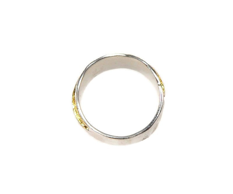 Ring aus vergoldetem, oxidiertem Silber