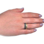 Ring aus vergoldetem, oxidiertem Silber