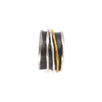 Vergoldeter Ring aus oxidiertem Silber