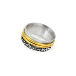Ring aus vergoldetem, oxidiertem Silber