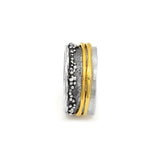 Ring aus vergoldetem, oxidiertem Silber