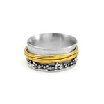 Ring aus vergoldetem, oxidiertem Silber