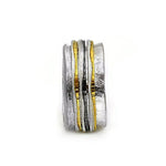 Vergoldeter Ring aus oxidiertem Silber