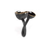 Ring aus vergoldetem, oxidiertem Silber