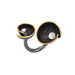 Ring aus vergoldetem, oxidiertem Silber