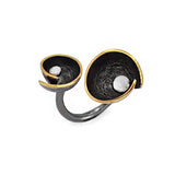 Ring aus vergoldetem, oxidiertem Silber