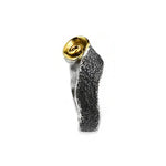 Vergoldeter Ring aus oxidiertem Silber