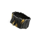 Vergoldeter Ring aus oxidiertem Silber
